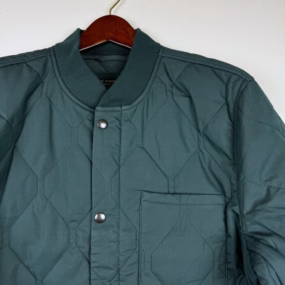 J. Crew Men's Quilted Flight Cotton Blend Jacket PrimaLoft Size M NWT